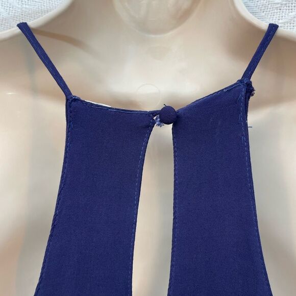 Francescas ALYA Ombre Summer Dress Size M Tiered Shark Bite Embroidery Racerback - Picture 9 of 15